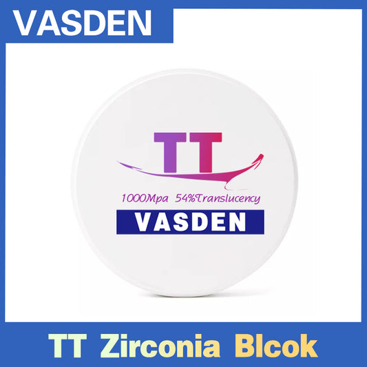 Vasden Top transparent TT White Zirconia block 98mm Aesthetic veneer zirconium Disk
