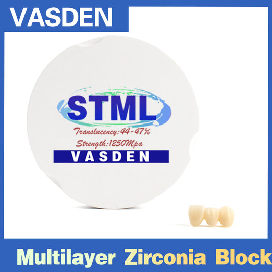 Многослойный блок циркония Vasden 3D-ST, 95 мм, функциональный циркониевый диск высокой твердости