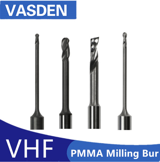 VHF K5 40mm PMMA Milling Burs P250-F1-40 P100-R2-40 P100 R1 40 Z100-R2D-40 Dental CADCAM Milling Burs NC Drill Tool