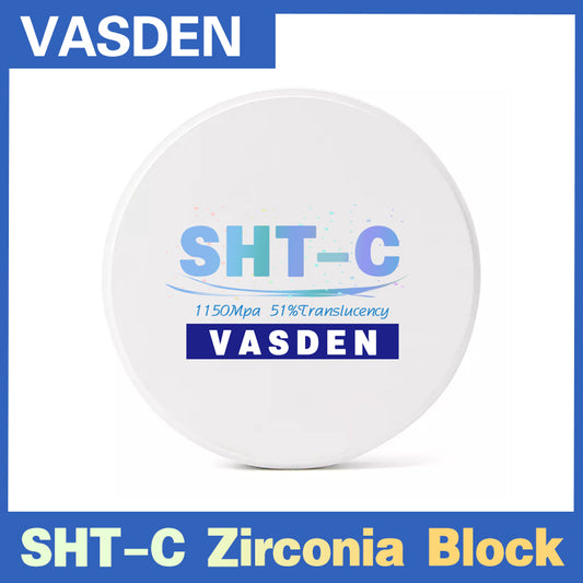 Vasden Color Zirconium CAD/CAM SHT-C Zirconia Block 98mm Ultra-High Transparency Veneer