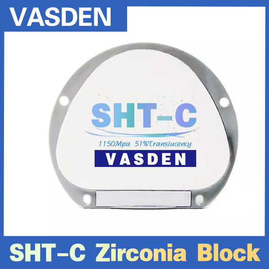 Vasden Color Zirconium CAD/CAM SHT-C Zirconia Block 89*71mm Ultra-High Transparency Veneer