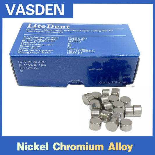 LiteDent Dental Porcerlain Ceramic Metal NICR Nickel Chromium With Beryllium Alloy
