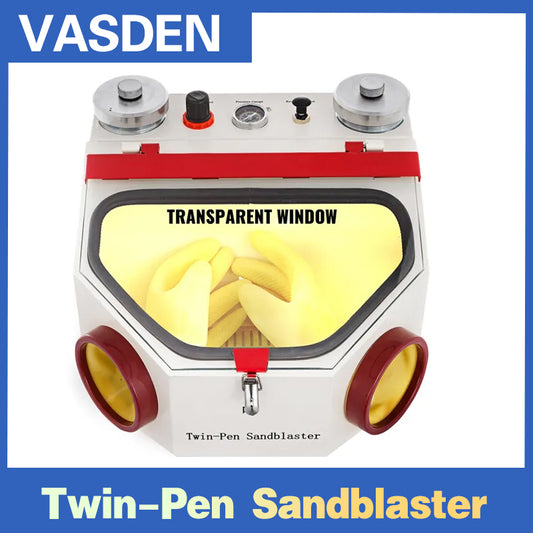 Dental equipment double pen sandblasting machine polishing machine for investment materials