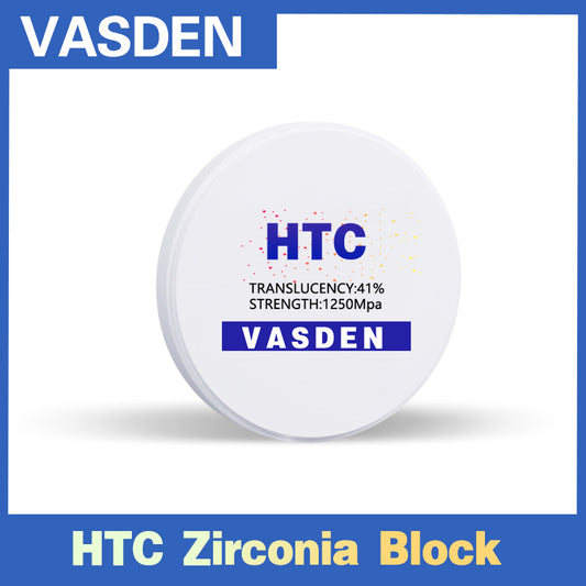 Vasden HT Preshaded 98mm Zirconia Blocks Used for crown and bridge 16 color and BL color zirconium blocks