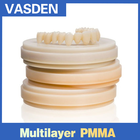 Многослойный диск из ПММА, 98 мм, стоматологический многоуровневый диск из ПММА, 10–25 мм