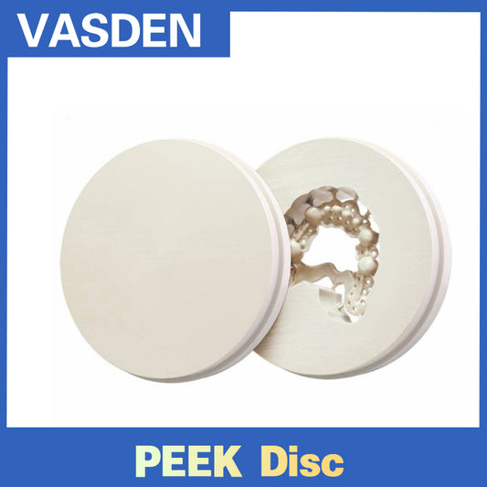 White Color PEEK Disc /HPP Block 98mm For Dental CADCAM