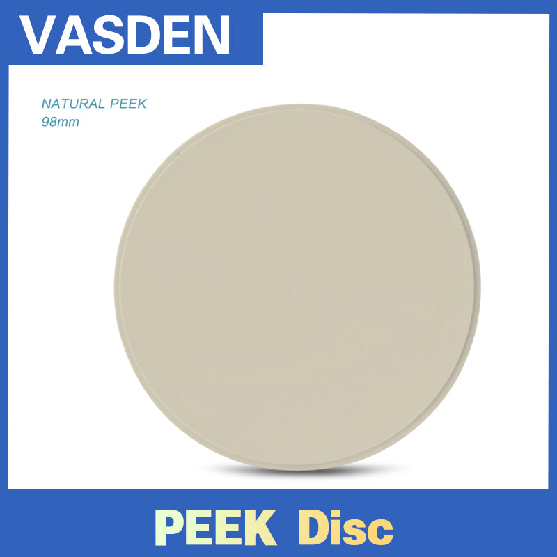 White Color PEEK Disc /HPP Block 98mm For Dental CADCAM