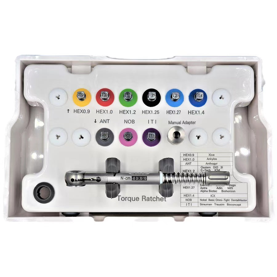 Dentist Tools Restoration Kit Universal Wrench Screwdriver Torque Ratchet