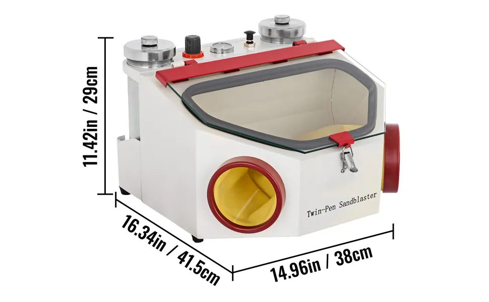 Dental equipment double pen sandblasting machine polishing machine for investment materials
