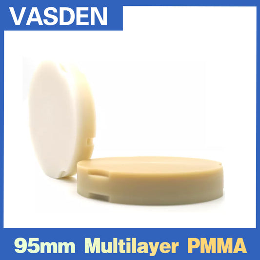 Многослойный полимерный диск из ПММА, 95 мм, стоматологический многоуровневый диск из ПММА
