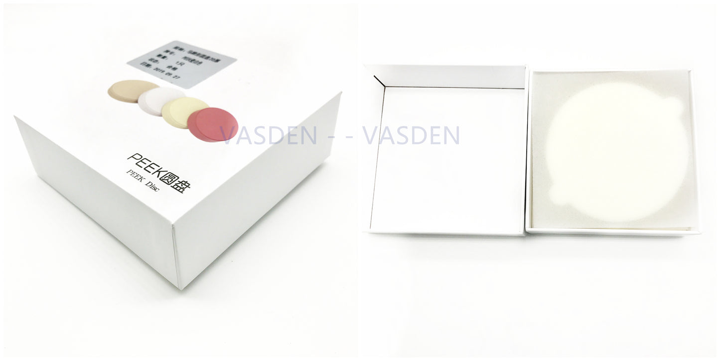 Белый блок 98mm диска /HPP диска PEEK цвета для зубоврачебного CADCAM
