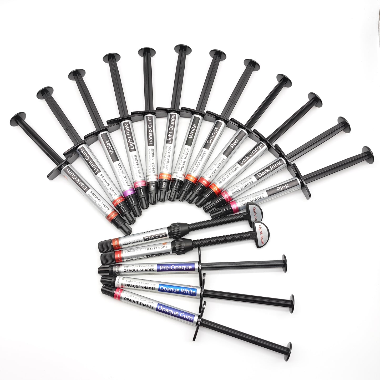 Rizhoz 5g Light-Curing Composite Syringe Pink Orange Gum Colors High strength indirect restorative material