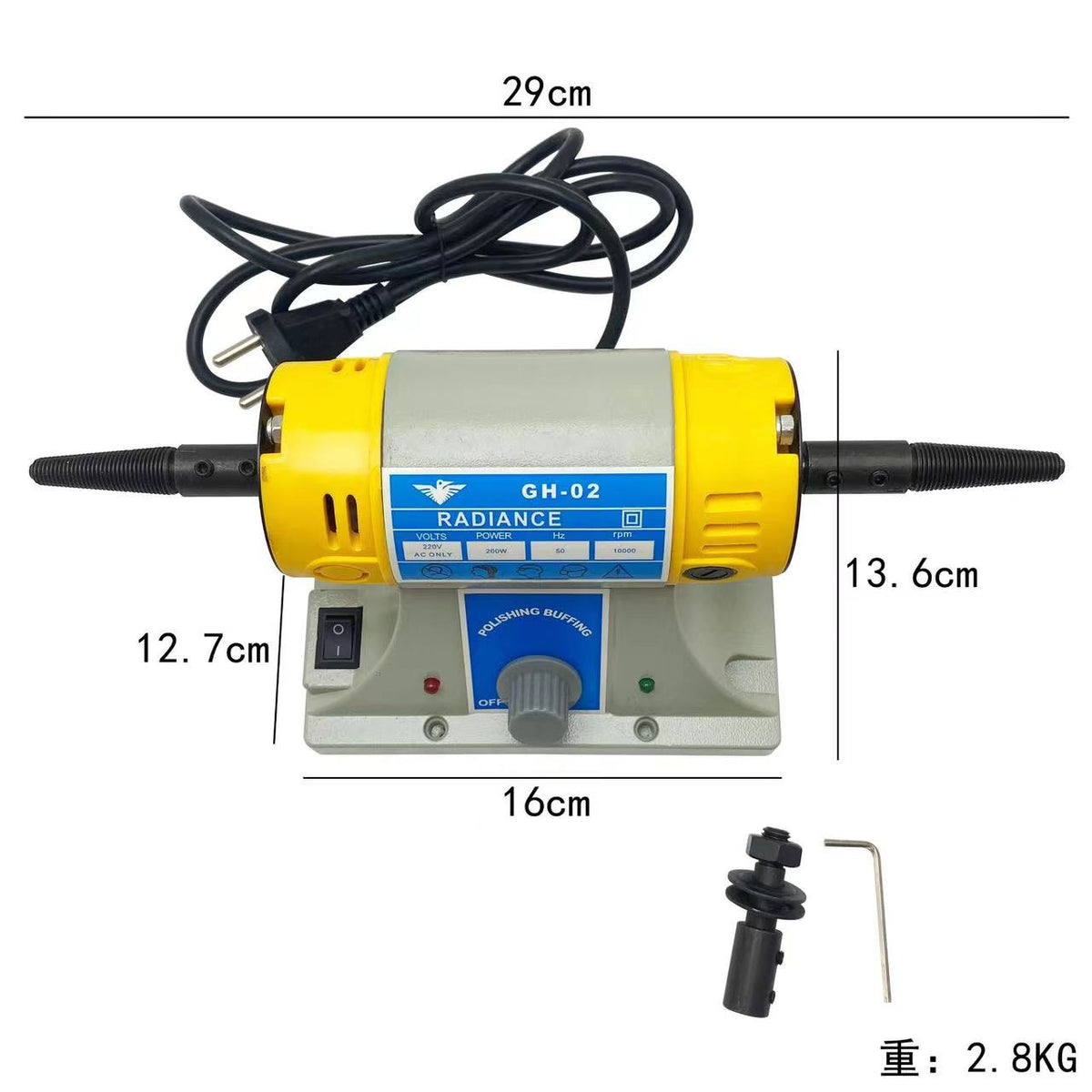 Poloshing Machine Table TM-2 European double-tip table polishing machine cloth wheel machine t ...