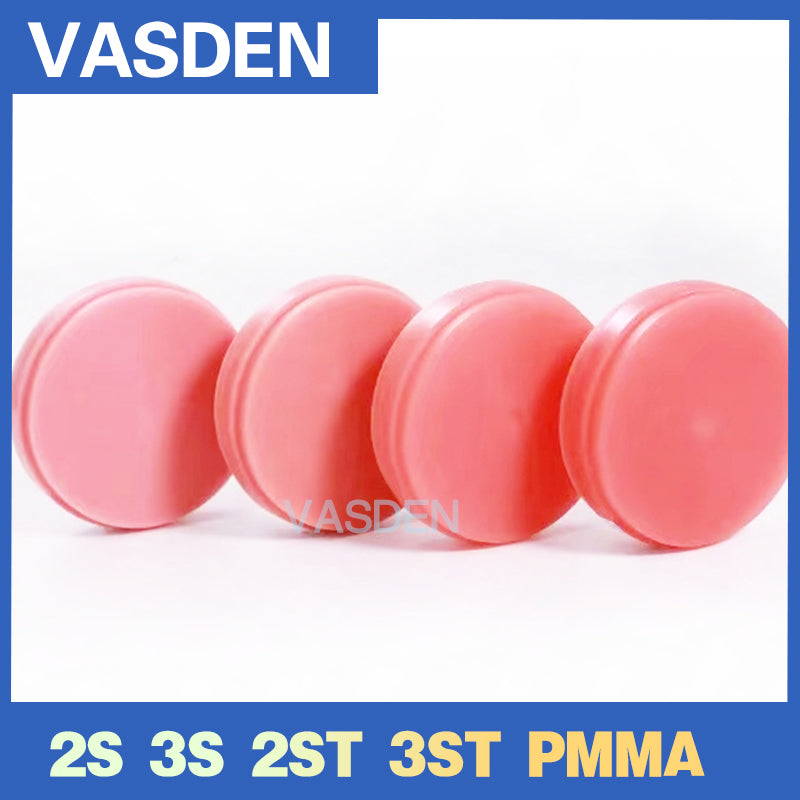Dental 2S 3S 2ST 3ST Pink PMMA Four colors Without bleeding Monolayer Resin Disc