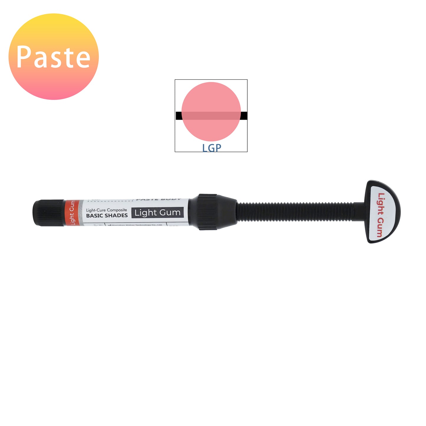 Rizhoz Light-Curing Composite Syringe Light Paste 5g Gum Dark Gum Colors High strength indirect restorative material
