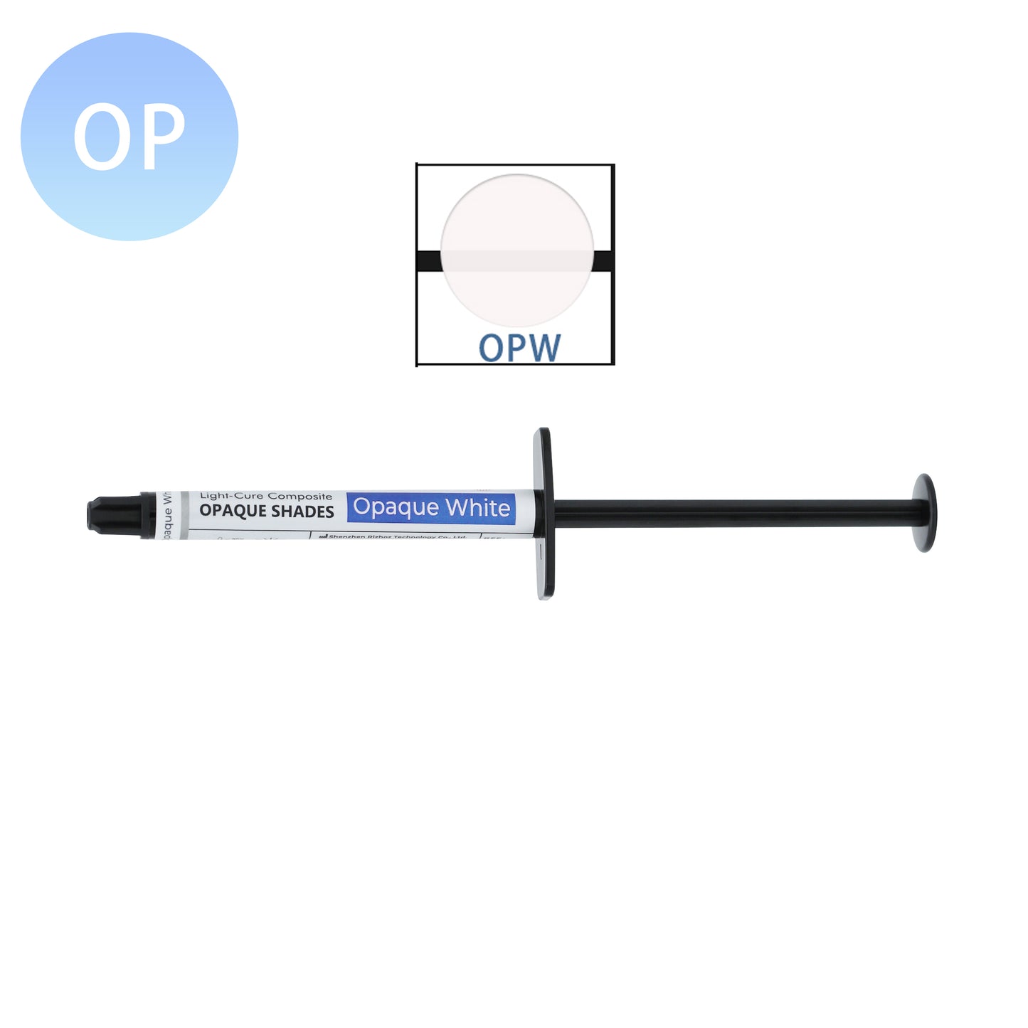 Rizhoz 2ml Light-Curing Composite Flowable Opaque Gum Gingiva Masking Opaquer For High Value Incisal Edges and Bleach Shade