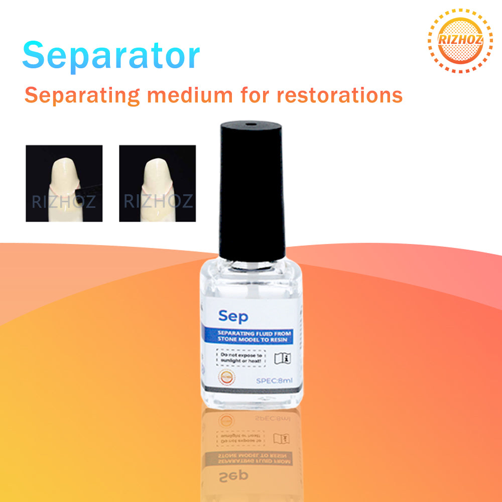 Dental Light Cure Rizhoz Separator Liquid 8ml – Liquid Separator for Plaster & Composite Isolation