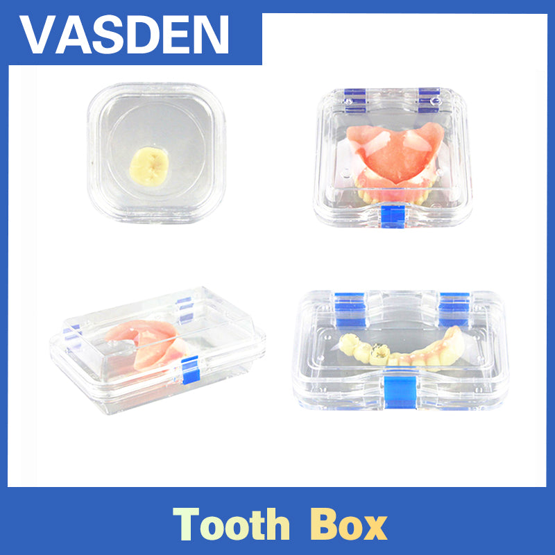 6 Sizes Of Plastic Denture Transparent Tooth Box Transport Box For Den ...