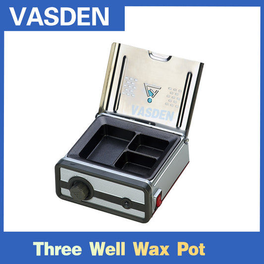 Dental wax melter and wax knife three well wax pot
