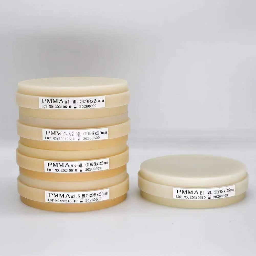 Multilayer Disks PMMA Multilayer Pesin Disc 98mm Dental Multi-level PMMA Disk 10~25mm ...