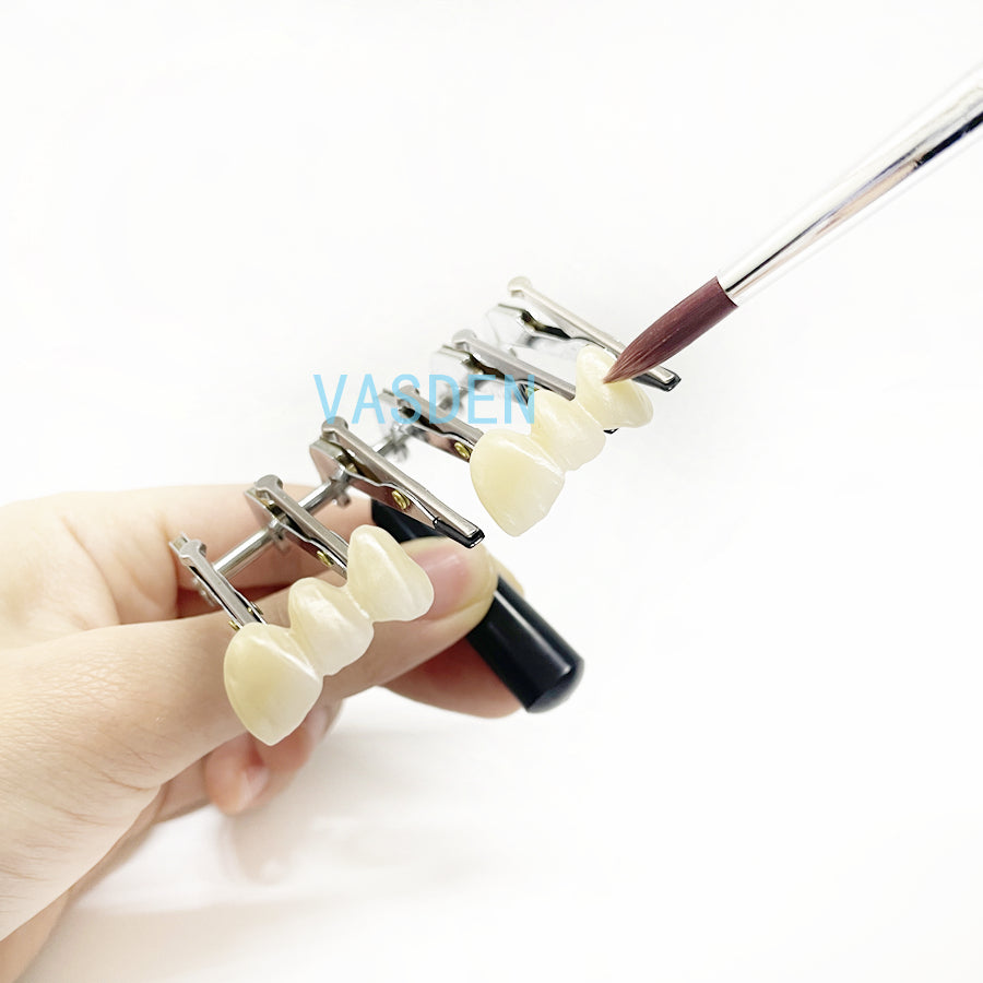 Dental Lab Laboratory Technician Glazing Tools Enamelled Porcelain Hexagon Clip Six Tooth Clip